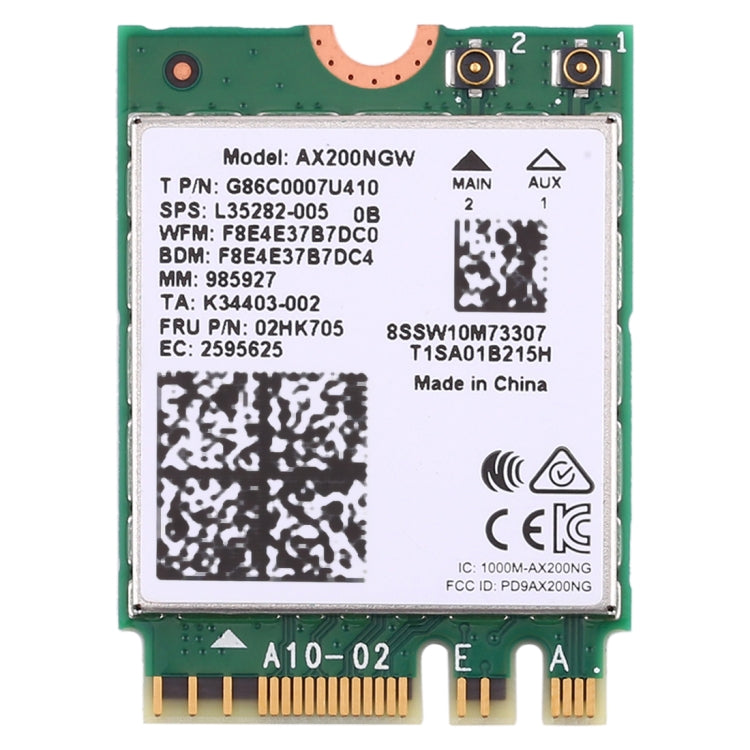 Dual Band AX200 2400Mbps Wireless AX200NGW NGFF M.2 Bluetooth 5.0 Wifi Network Card 2.4G/5G 802.11 ac/ax Dual Band AX200 2400Mbps Wireless AX200NGW NGFF M.2 Bluetooth 5.0 Wifi Network Card 2.4G/5G 802.11 ac/ax